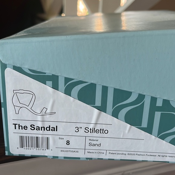 Pashion Sandal size 8 Stiletto Sand Color exchangeable Heel. New! Flats to Heels - Picture 4 of 7